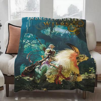 Game Monster Hunter Wilds Blanket Design Lightweight For Dorms, Naps, Living Room, Office,Sofa,All-Season