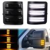 3 Led Mirror Turn Signal Lamps for Ford F250 F350 F450 F550 Super Duty Sequential Turn Signal Lights with Switchback DRL White