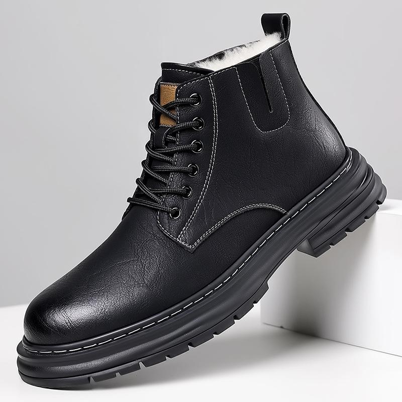 

Зимние ботинки Мартин года, эти мужские бархатные утепленные теплые модные универсальные высокие хлопковые ботинки 44