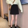 Winter Hip-covering A-line Skirt To Make You Look Slim and Hip-wrinkle Short Skirt for Women Small Trousers Skirt Skirt for Women Woolen Skirt