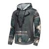Herren Retro Tribal Elch Muster Hoodie, lässiges 3D digital bedrucktes Kapuzensweatshirt für draußen