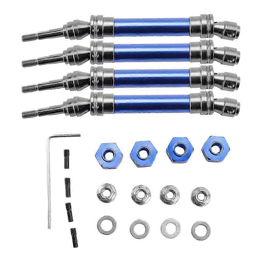 Compatible with Traxxas Slash Rustler Stampede Hoss VXL 4x4 RC Car 4-Piece Metal Drive Shaft CVD Upgrade