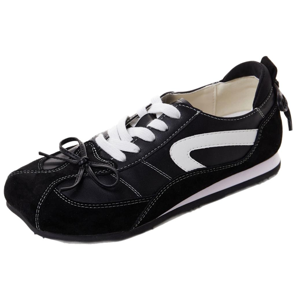 Weird aesthetics apple head leather board shoes women's autumn new Forrest Gump shoes sports and leisure moral training shoes