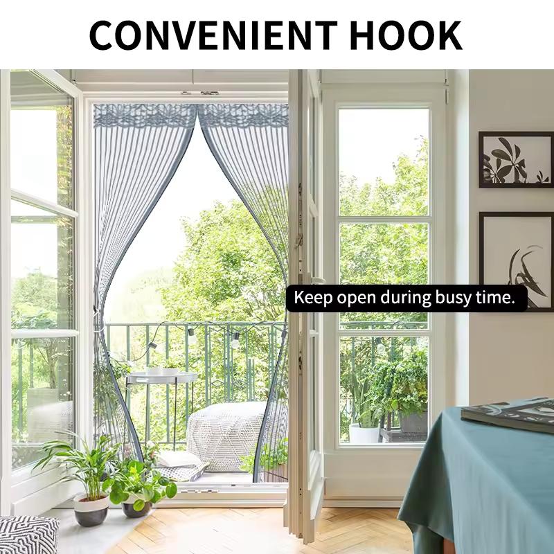 Magnetic Door Screen Big Size Door Magnetic Mosquito Net Insect Proof Flight Summer and Kitchen Indoor Invisible Net Magnetic Door Mesh Net