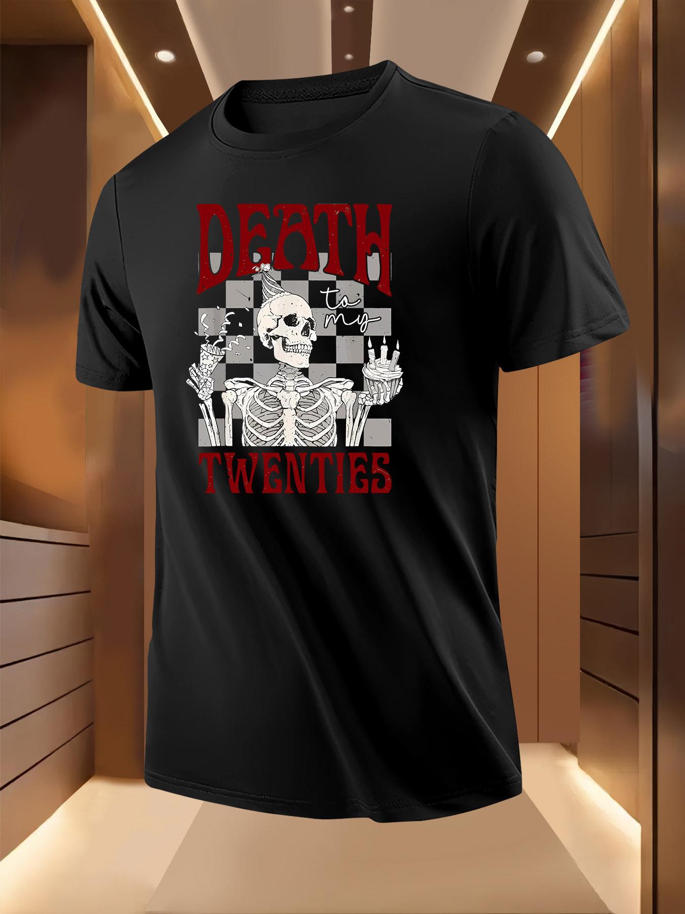 Death Twenties Skeleton Graphic Tshirt Graphic Tshirt - B... S