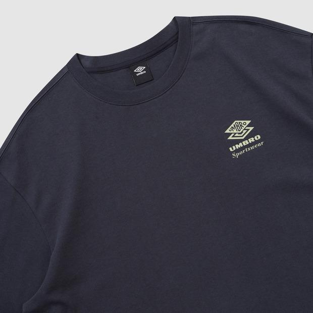 UMBRO Lettering Graphic Long Sleeve Tee Navy (Uq311Crl92) (A Type)