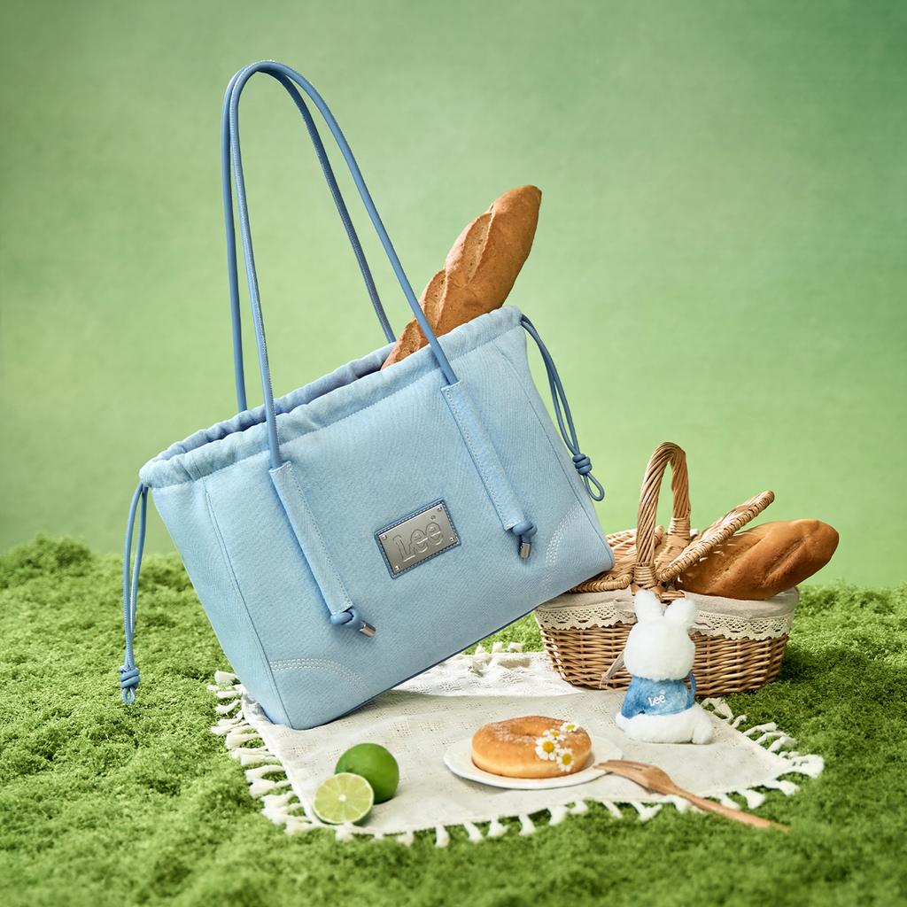 New Lee Fabric, PU Crossbody Bag, Shoulder Bag, Handbag Large Women's Light Blue LE250015L-502