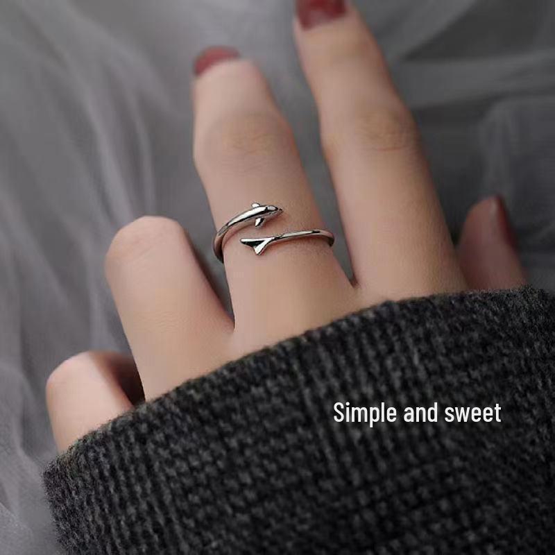 Inel Stea cu Cinci Colțuri pentru Femei - Lux Lejer, Design Coreean High-End, Bandă Argintie pentru Degetul Arătător, Perfect pentru Studente.