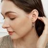 925 Sterling Silver Women's Earrings with Colorful Zirconia for a Glamorous and Elegant Look