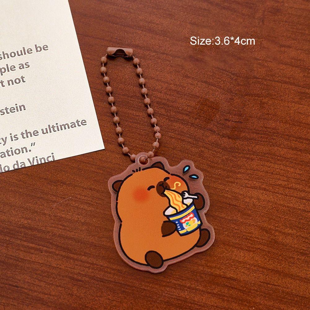 Cute Capybara Keychain Pendant Acrylic Keychain Decoration Lover Gift Acrylic Keychain  for Girl