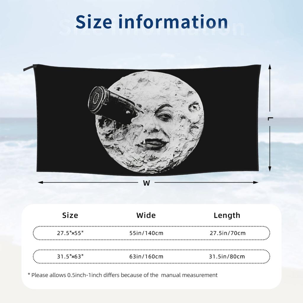 A Trip To The Moon Beach Towel Soft Microfiber Quick Dry Absorbent Quick Towels For Bath