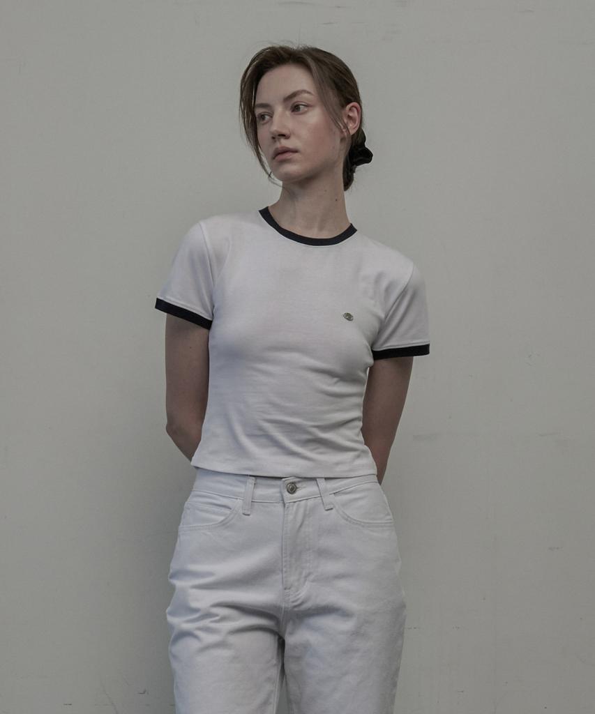 Mausolleum Thea Ringer T-Shirt - White