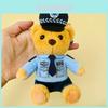 Police Bear Rabbit Plush Toy Pendant With Pp Cotton Filling For Bag And Car Decoration