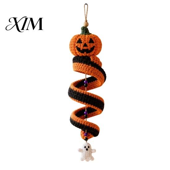 Winter Yarn Crafts for Family Christmas Spiral Crochet Kit, DIY Snowman Santa Craft Holiday Knitting Supplies Adults Handmade Hanging Ornament