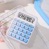 Cute 12 Digits Calculator Large LCD Display Portable Desktop Mechanical Calculator Practical Candy Color Finance Calculator