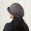 The Elderly Hat Women's Autumn and Winter Woolen Basin Hat Thickened Top Hat Warm Bucket Hat