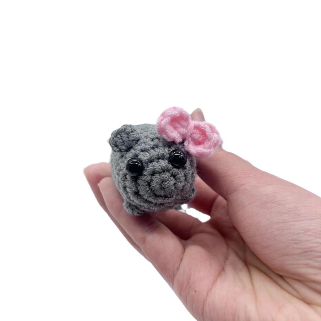 In Stock Sad Hamster Meme Plush Keychain Ornament Handmade Doll