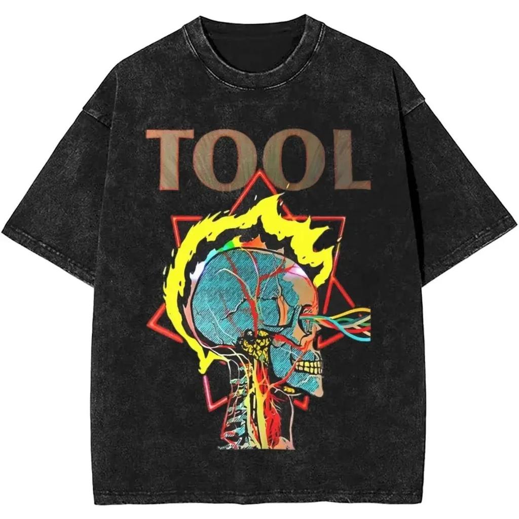 2026 Unisex Oblečení Tričko Pánské Grafická Trička Unisex Rockový Nástroj Kapela Lateralus Heavy Metal Hudba Vintage Prané Kulatý Výstřih Y2k