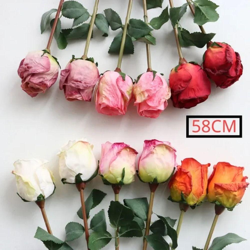Fire Roasted Burnt Edge Rose Romantic Floral Decoration New Photography Props