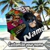 Custom Name Personalized Batman Print Umbrella, Auto Open Close, 8‑Rib Sturdy Frame, Commute Camping Hiking Use, Birthday Gift