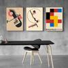 New Abstract Art Geometric Figure Canvas Painting Bauhaus Ausstellung Wall Art Poster Office Living Room Home Decoration Mural No Frame