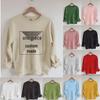 TEMU Autumn/Winter European & American Style Round Neck Custom Print Sweatshirt Available Now