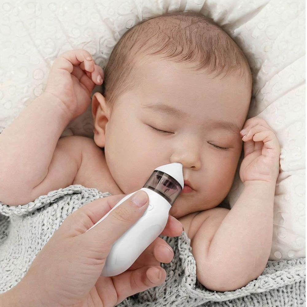 Rechargeable Baby Electric Nasal Aspirator with 9 Suction Levels Suck Out Newborn Nose Sucker 2 Silicone Tips