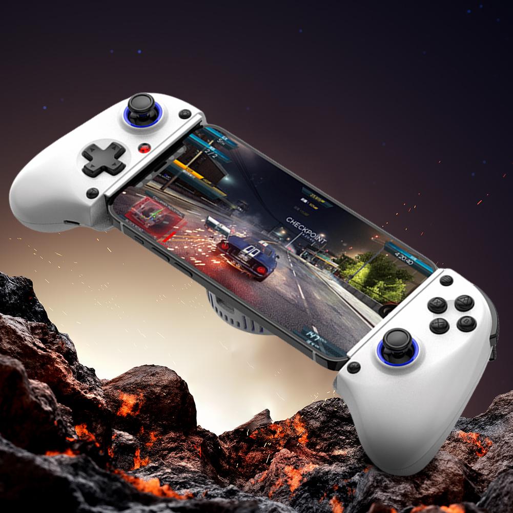 D11S Mobile Phone Gamepad with Cooling Fan/Programmable Back Buttons BT 5.2 Extendable Gaming Controller for Android/SWITCH/IOS