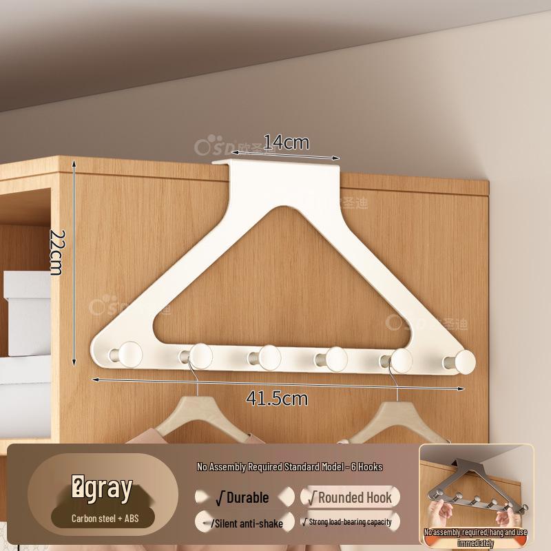 

Right Angle No-Punch Wardrobe Side Hanging Hook for Clothes