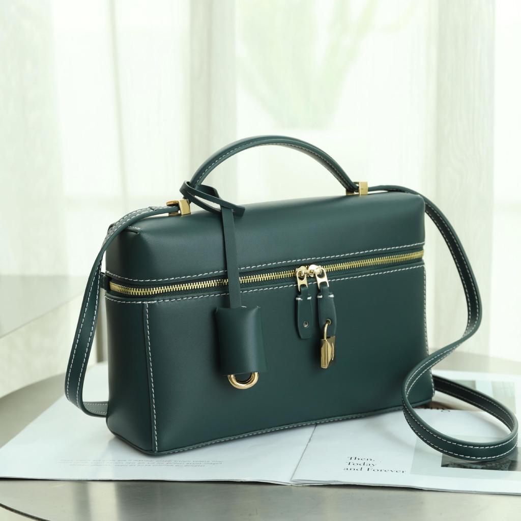 Women's High-Grade Retro Leather Underarm Lunch & Cosmetic Bag - 2025 Fashion Versatile Handheld Style