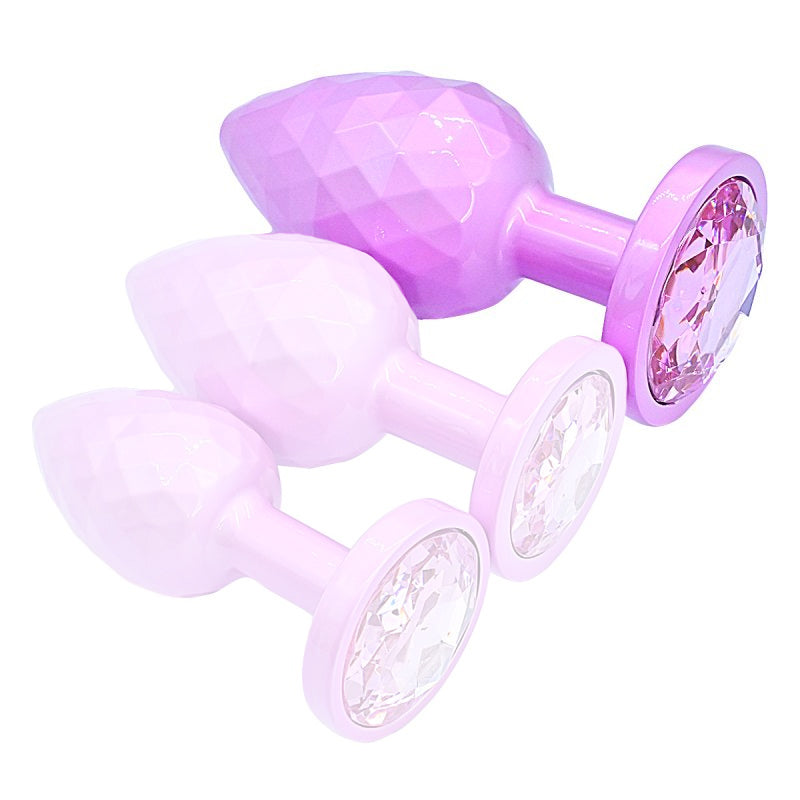 Plug Ikonik Diamond L 8 x 4 cm Rose - MyPlayToys - Bijoux Anal