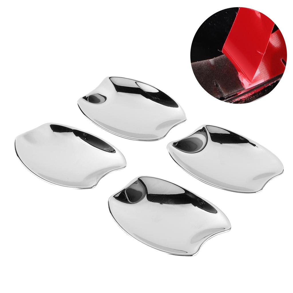 4pcs Side Door Handle Bowl Cover Trim Chrome ABS Fit for Honda Fit Jazz GR 2020‑2021
