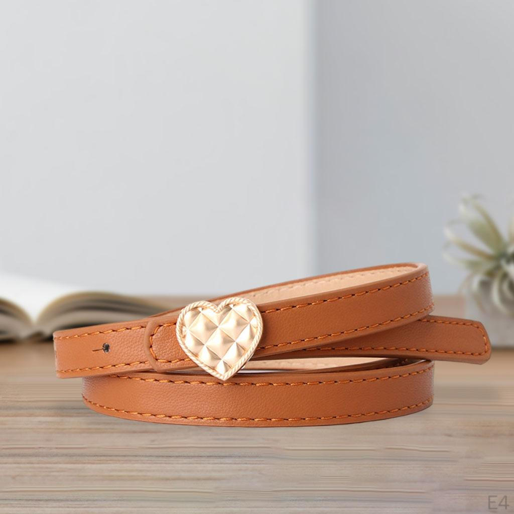 Durable Women Waist Belt with Buckle PU Leather for Casual Jeans Dresses Girls and Ladies