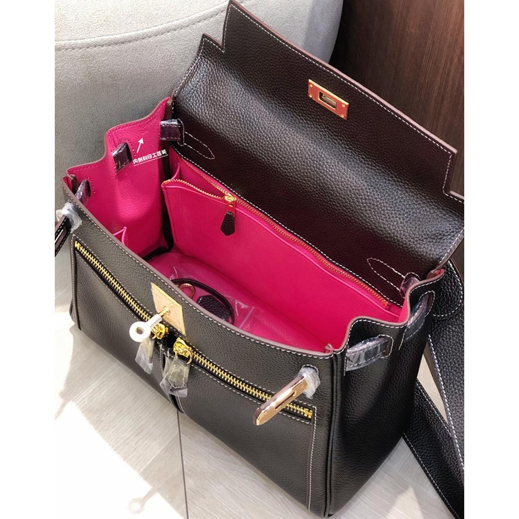 Fubao Leder lakisKL Tasche Doppelreißverschluss 28 Handtasche Premium-Leder-Handtasche Umhängetasche