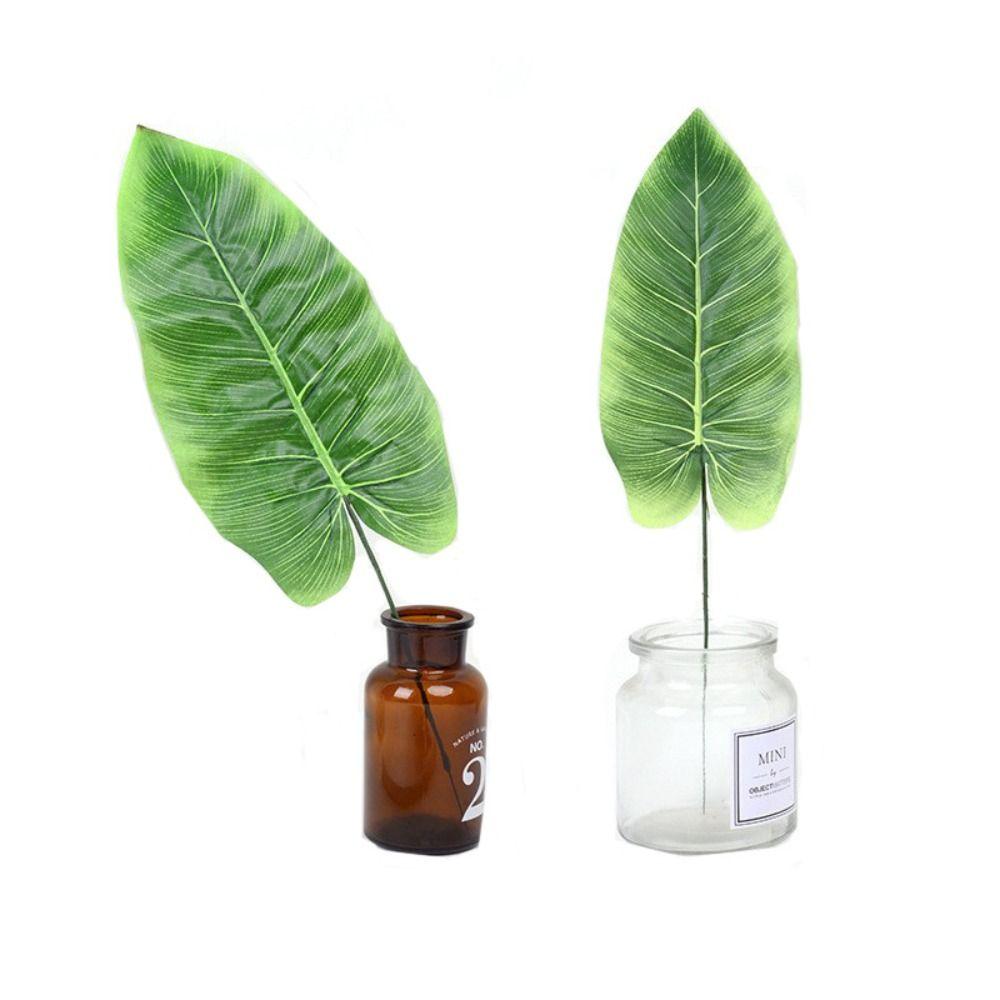 

Plastic Artificial Palm Tree Leaves Real Touch Fake Plants Wedding Hotel Decor