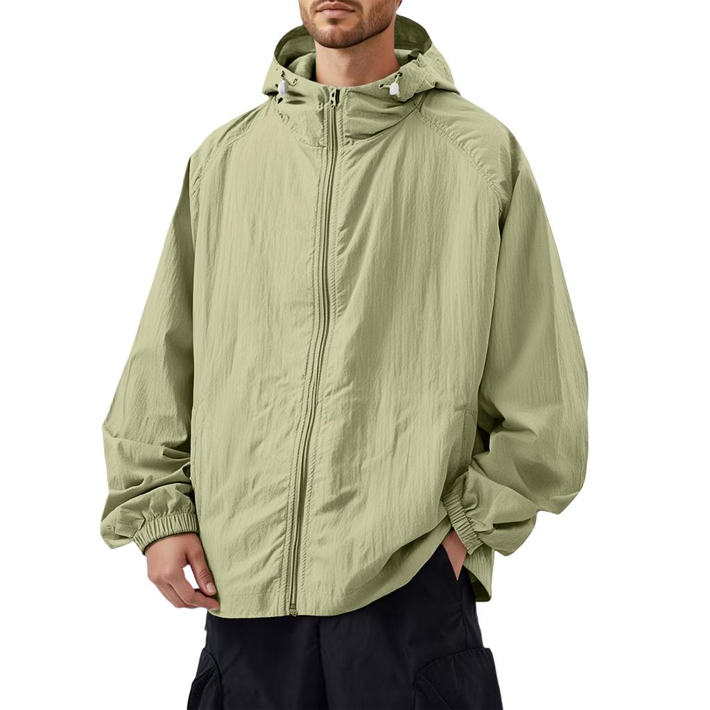 Men's Outdoor Casual Loose Sun Protective Clothing Punch Jacket Coat