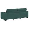 2 Piece Sofa Set with Cushions Dark Green Fabric
