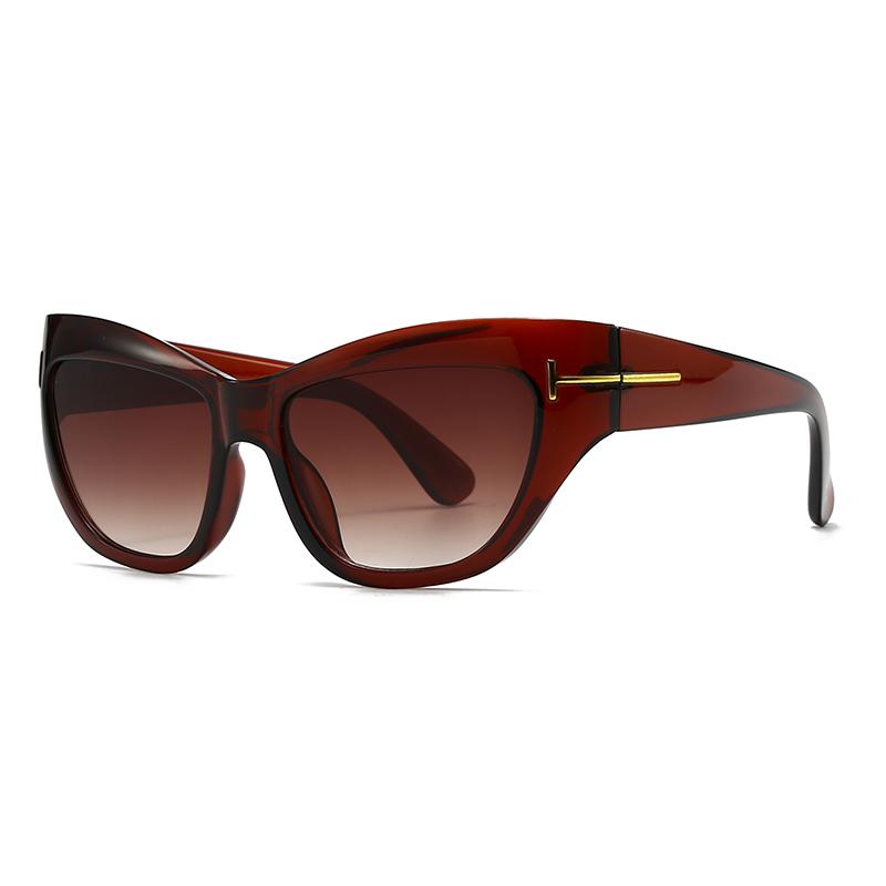 Foreign Trade  Modern Cat-Eye Sunglasses European And American Street Photography Ins Popular Model Square Sunglasses