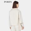 Ports Women's Creamy White Double-Faced Wool Short Coat