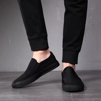 Old Beijing Canvas Shoes for Men, One Foot Pedal, Lazy Loafers, Casual Soft-soled Single Shoes