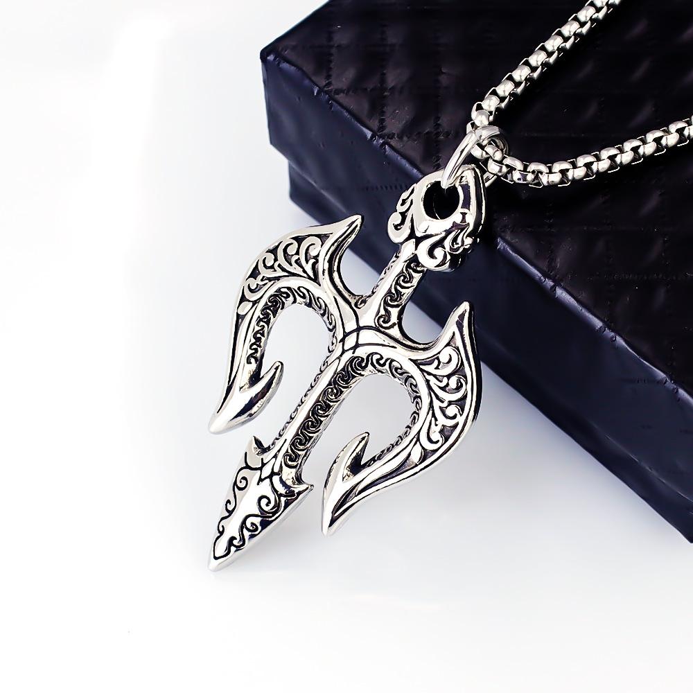 Collier Trident de Poséidon Tendance Homme Pendentif Matériau