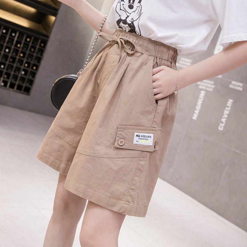 

Women s Loose Workwear Shorts, Korean Style Wide-Leg Casual Pants, Summer 2026 Collection S for 37.5-45 kg хаки