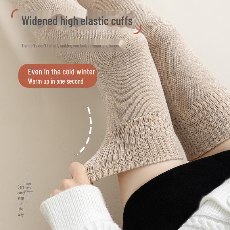 Grube Frotte Bawełniane Podkolanówki Wyszczuplające i Ocieplające - Przyjazne dla Skóry Podkolanówki Damskie, Idealne na Jesień i Zimę