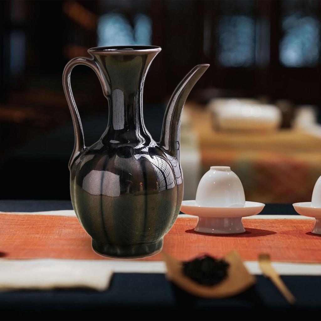 Ceramic Teapot 280ml Easy Carrying Multipurpose Easy To Clean Tea Brewing Pot Home Tea Pot for Kitchen Hotel Tea House Office