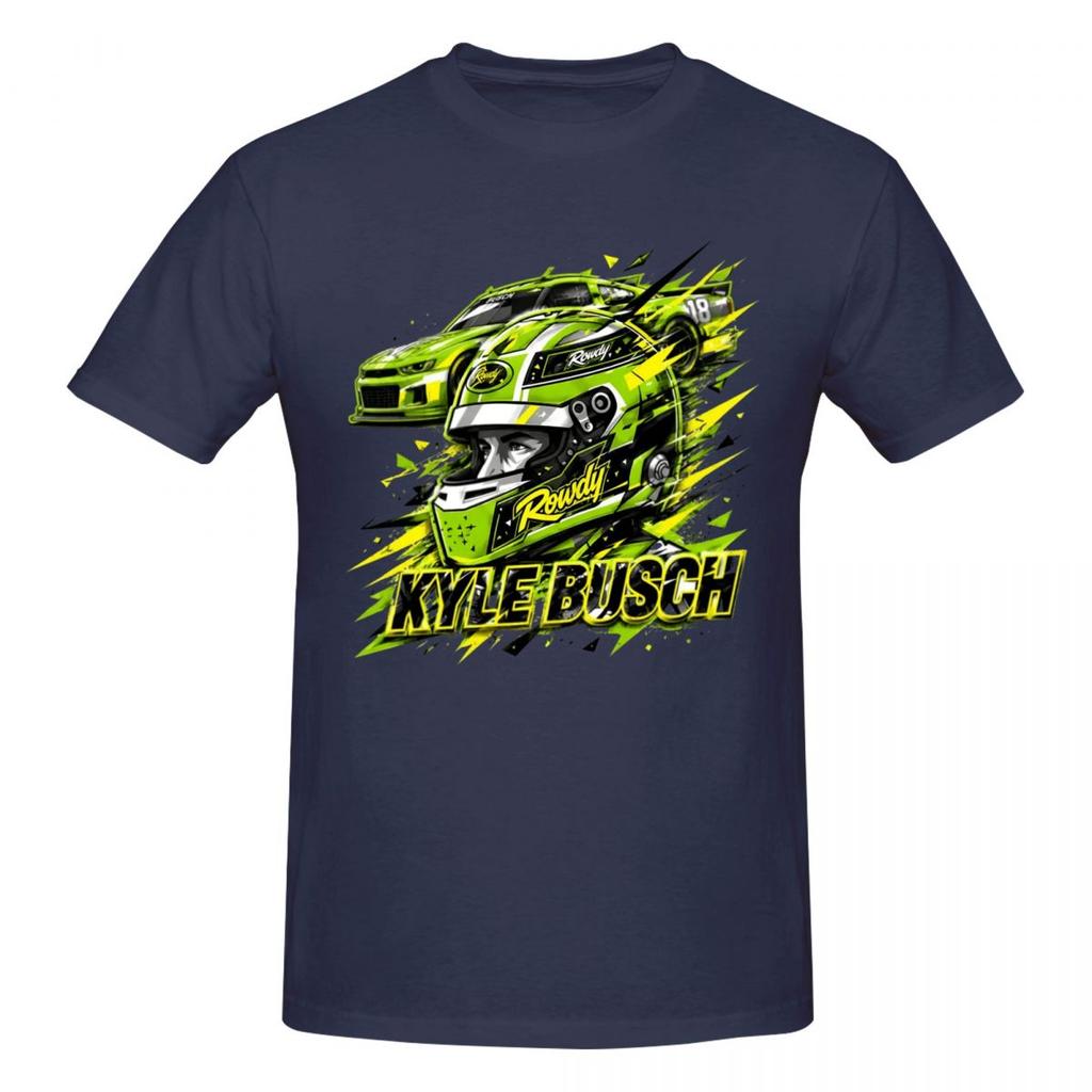 Kyle Busch 18 Racing Rowdy Rip Funny T Shirts Graphic Y2k Pops Quality T Shirts For Unisex Wounisex Clothing