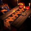 Halloween Home Tischläufer Spukhaus Orange Schwarz Kürbis Tischläufer Kommode Schal Halloween Abendessen Leinen Tischläufer