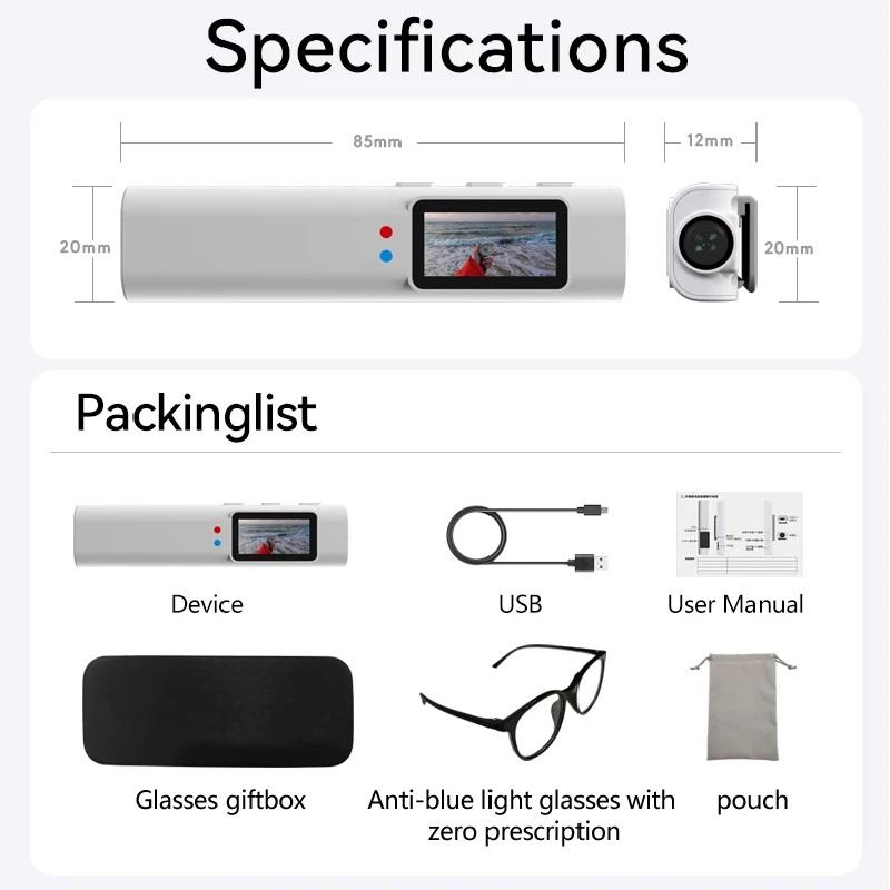 High-definition Wearable Glasses-style Camera, Outdoor Sports Camera, Portable Life Recorder