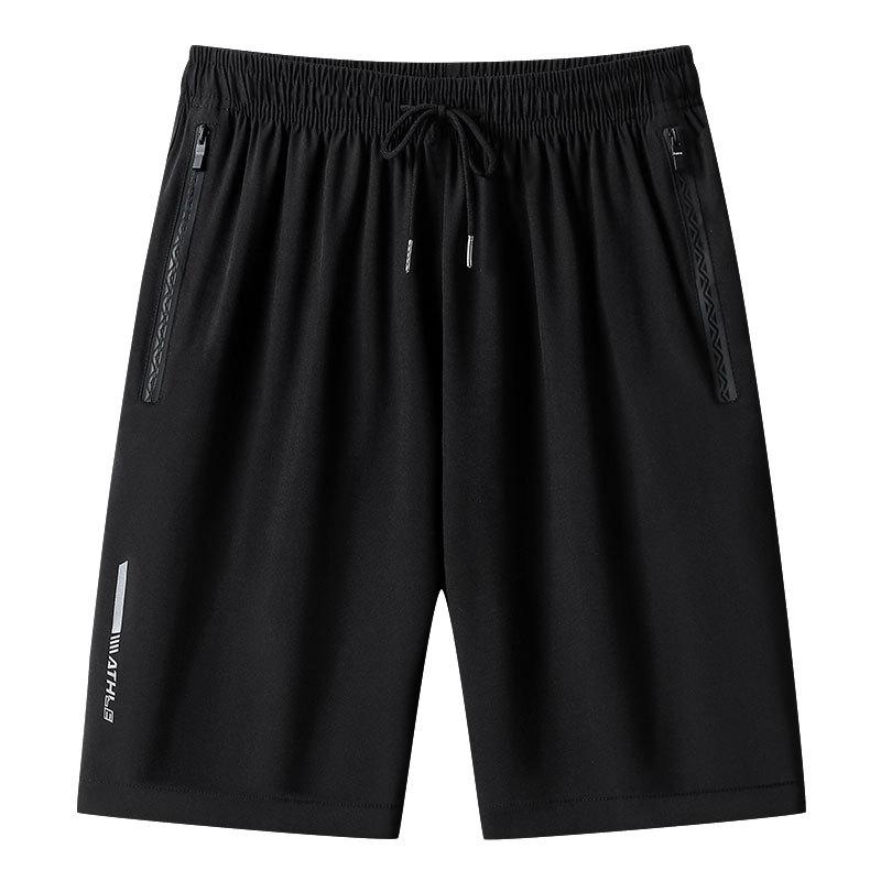 Hochelastische Sommershorts für Herren mit Kordelzuggürtel und Shorts mit Reißverschlusstasche