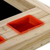 Sabbiera in Legno per Bambini con Coperchio, Set Gioco Sabbiera per Bambini, Giardino Esterno con Tettoia Regolabile, Telo di Fondo, Sedile, Bacinella in Plastica