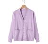 Japanese Style V-Neck Long Sleeve Knit Cardigan - Solid Color Academy Uniform